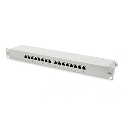 Abbildung von Assmann DIGITUS 1HE Cat.5e Klasse D Patchpanel geschirmt 16 Port Grau