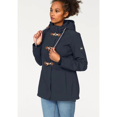 Abbildung von Polarino Softshelljacke, mit Kapuze, 3.000mm Wassersäule: Winddicht, wasserabweisend, atmungsaktiv