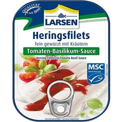 Abbildung von Larsen MSC Heringsfilets Tomaten Basilikum Sauce, 110 g