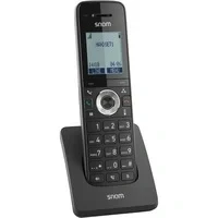 Abbildung von Snom M15 SOHO DECT Mobilteil (bis zu 7 Tage Akkulaufzeit im Standby Modus und Stunden Gesprächszeit, Voicemail LED Benachrichtigungsleuchte, GAP kompatibel), Schwarz, 00004363