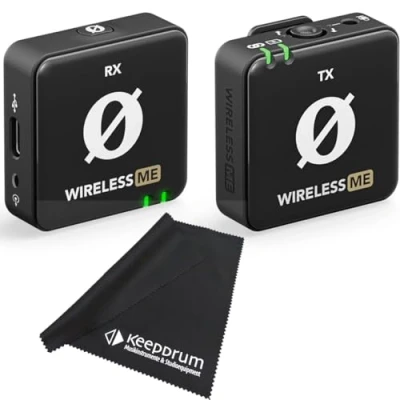 Abbildung von Rode Wireless ME digitales Drahtlos Mikrofonsystem 1x Sendemodul, Empfangsmodul + keepdrum Mikrofasertuch