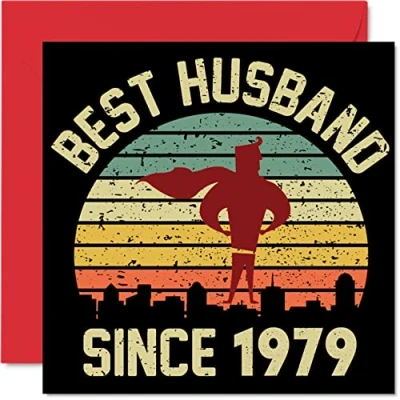 Abbildung von 45. Karte Hochzeitstag Jahrestag für Ehemann Bester Alles Gute zum Hochzeits Jubiläum Karten den Partner, 145mm Grußkarten Fünfundvierzigster Saphir Jahrestage