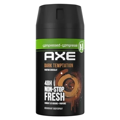 Abbildung von Axe Deodorant Spray, komprimiert, Dark Temptation 0% Aluminiumsalz, für ein gutes Gefühl des ganzen Tags, 100 ml, 6 Stück