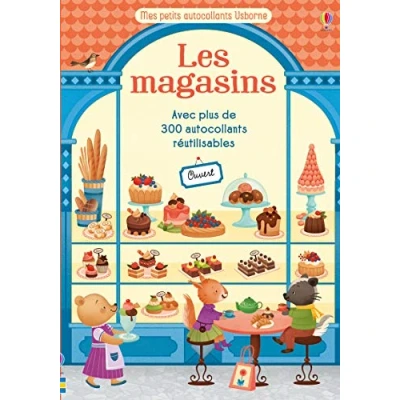 Abbildung von Les magasins Mes petits autocollants Usborne: Avec plus de 300 réutilisables