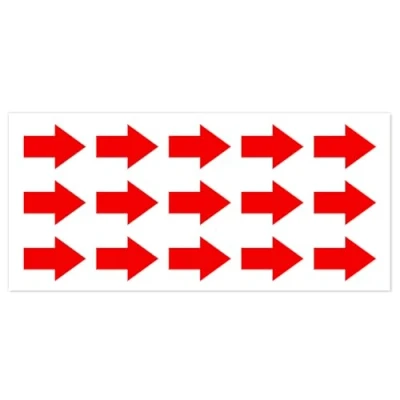 Abbildung von easydruck24de 15 Reflektierende Pfeile I rot ca. 3,5 cm Reflektion Sicherheit im Dunkeln Reflex_036