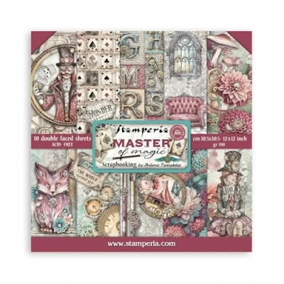 Abbildung von Stamperia Scrapbook Paper Pad for Scrapbooking, Albums, Card Making, Bullet Journalling and More, Acid Free, Double Sided, Perfect Hobbies, Crafts, Gifting (Master of Magic) (30.5 x 30.5cm)