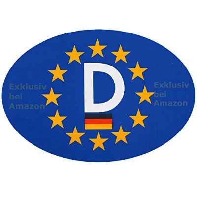 Abbildung von Euro D Schild Europa 13 x 9 cm Aufkleber