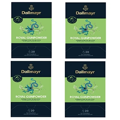 Abbildung von 4 x Dallmayr Royal Gunpowder Grüner Tee 20 Pyramiden 2,5g