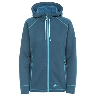 Abbildung von Trespass Whirlwind, Teal Marl, XS, Warme Fleecejacke mit Kapuze 310g/m² für Damen, X Small, Grün