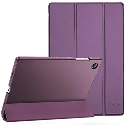 Abbildung von ProCase Hülle für Galaxy Tab A8 10.5(SM X200/ X205) 2022 Dreifach Falt Klapp Schutzhülle Case Ultra Dünn Leicht Ständer Schale Smart Cover mit Translucent Frosted Rückhülle (Violett)
