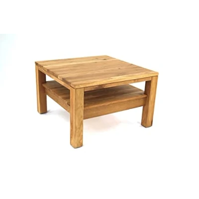 Abbildung von DEINE TANTE EMMA 2152 Couchtisch Bora II Wohnzimmertisch mit Schublade Eiche massiv ca. 70 x 48 cm
