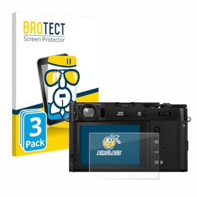 Abbildung von BROTECT Schutzglas für Fujifilm X100VI (3 Stück) Schutzfolie Panzer Folie Glas [Extrem Kratzfest 9H, Anti Fingerprint, Ultra Transparent]