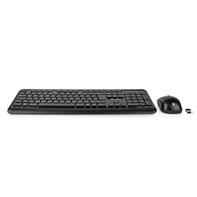 Abbildung von Nedis KBMCW100BKDE Maus und Tastatur Set Wireless Tastaturverbindung: USB 800/1200 / 1600 DPI Einstellbar QWERTZ DE Layout