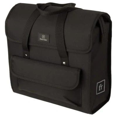 Abbildung von FastRider de Luxe Shopper Fahrradtasche für Gepäckträger, 23L Seitentasche Fahrrad, Reflektierend, Einfache Montage, Re Think Umweltfreundlichem Material Schwarz