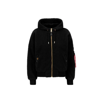 Abbildung von Alpha Industries Bomberjacke &quot;Alpha Women Bomber Jackets MA 1 OS Hooded Teddy Wmn&quot;