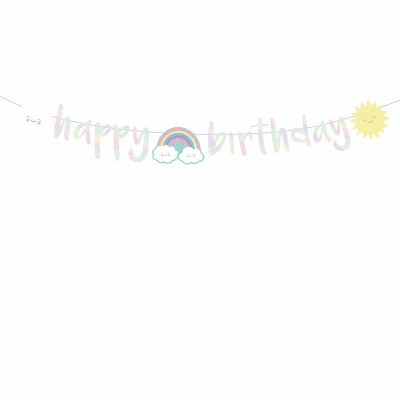Abbildung von Slinger Alles Gute zum Geburtstag Regenbogen &amp; Wolke 180 cm