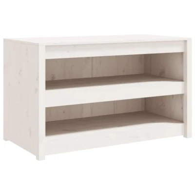 Abbildung von vidaXL Outdoor Küchenschrank, Gartenschrank mit viel Stauraum, Küchenzeile Unterschrank modularem Design, Außenküche Schrank Terrassenschrank, Weiß Massivholz Kiefer