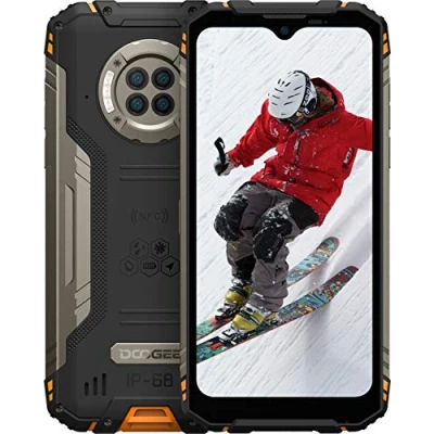 Abbildung von DOOGEE S96 PRO IR Nachtsicht Outdoor Smartphone ohne Vertrag, Helio G90 Octa Core 8GB RAM 128GB ROM, 48MP Quad Kamera (20MP Infrarot), 6,22&#039;&#039; IP68 Handy 6350mAh Akku(Kabellose Ladung) NFC Orange