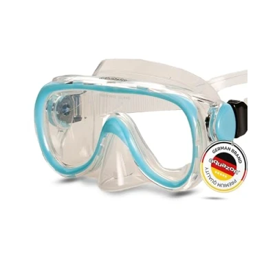 Abbildung von AQUAZON Taucherbrille DOLPHIN, Schnorchelbrille für Kinder 7 12 Jahre, Tempered glas