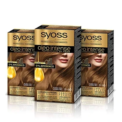 Abbildung von Syoss Oleo Intense Permanent Intensive Oil Color 8 60 HONEY BLONDE (3er Pack)