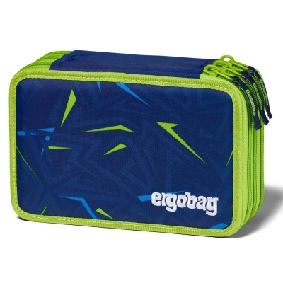 Abbildung von ergobag Maxi Mäppchen SpitzenreitBär blau grün 3 Etagen Stifteetui