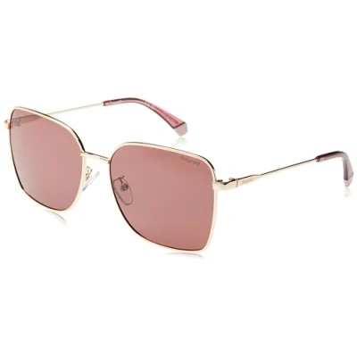 Abbildung von Polaroid Unisex Sonnenbrille PLD 4158/G/S/X 58/16/145 Damen Sunglasses, NOA/KL Gold BURGNDY, 58