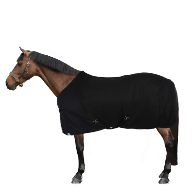 Abbildung von Harry&#039;s Horse fleecedecke Colors zwart Unterlänge: 185 cm &amp; Rückenlänge: 135