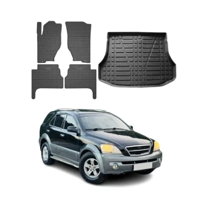 Abbildung von OMAC 4002YPS 484 Fußmattensatz Gummi, TPE (thermoplastischer Elastomer) 5 schwarz KIA: SORENTO 1