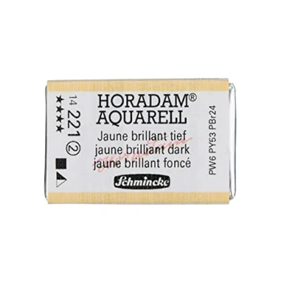 Abbildung von Schmincke HORADAM® AQUARELL feinste Künstler Aquarellfarben, 210 Jaune brillant tief, 14 043, 1/1 Näpfchen