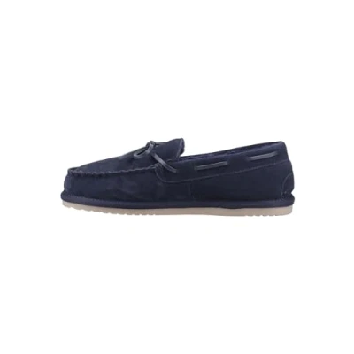 Abbildung von Hush Puppies Abraham Wildleder Herren Hausschuhe Marineblau