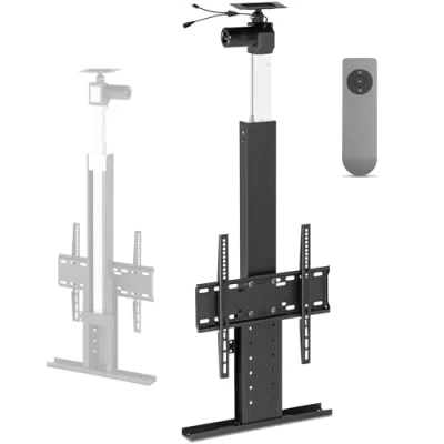Abbildung von Xantron® PREMIUM BD400E TV Lift Elektrisch mit Fernbedienung für Boden &amp; Decke [32 55 Zoll] Fernseher Deckenhalterung/TV Deckenhalterung elektrisch/VESA 75x75 400x400