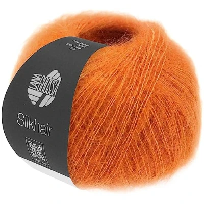 Abbildung von LANA GROSSA Silkhair Feines Lace Garn aus Superkid Mohair mit Seide Handstrickgarn 70% (Superkid) &amp; 30% 25g Wolle zum Stricken Häkeln 210m