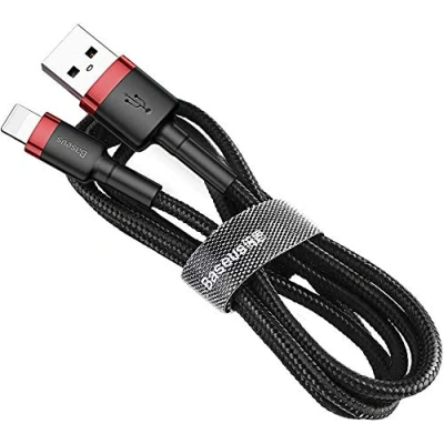 Abbildung von Baseus Cafule Cable USB to Lightning Cable, 2.4 A, 0.5 M (Red/Black)