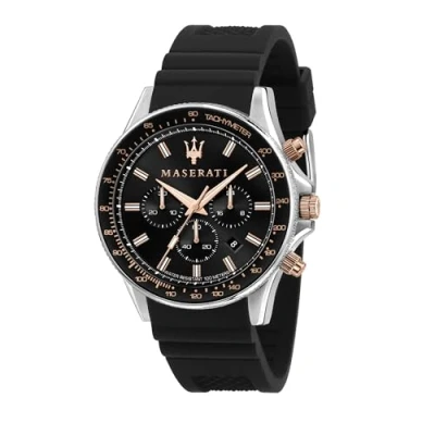Abbildung von Maserati Sfida Chronograph, Herren, Größe: One Size, Schwarz/silber