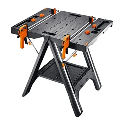 Abbildung von Worx Werkbank 78x63cm, w ie Klemmen 2 Stück + Beschläge 4 s (WX051)