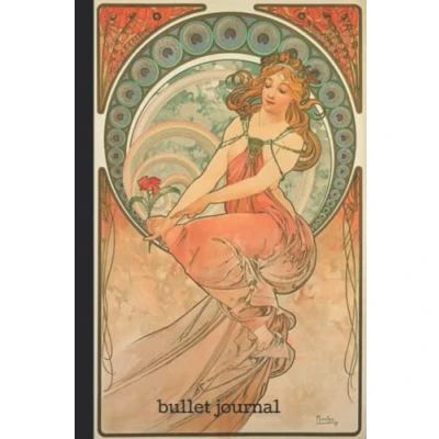 Abbildung von Bullet Journal: Dotted grid year planner; Mucha art nouveau painting cover (104 pages, 6x9 inches)