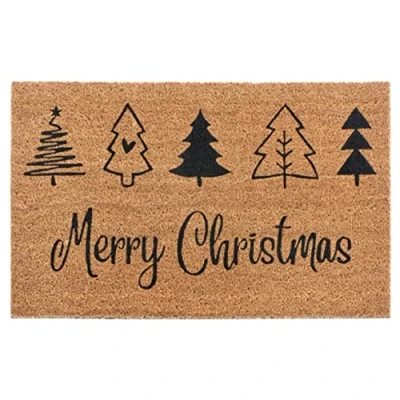 Abbildung von Fußmatte Mix Mats Kokos Christmas Trees, HANSE Home, rechteckig, Höhe: 15 mm, Weihnachten, Schmutzfangmatte, Outdoor, Rutschfest, Innen, Kokosmatte