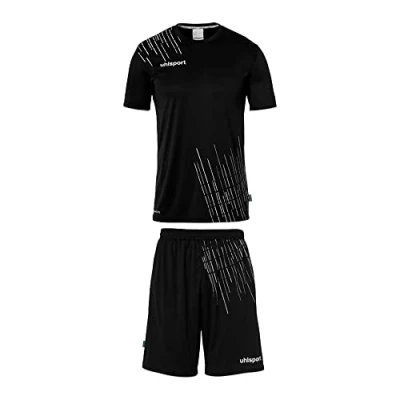Abbildung von Uhlsport Herren Score 26 Fußball Trikot Set Bestehend Aus Trainings Shirt Und Hose, Schwarz/Weiß, M EU