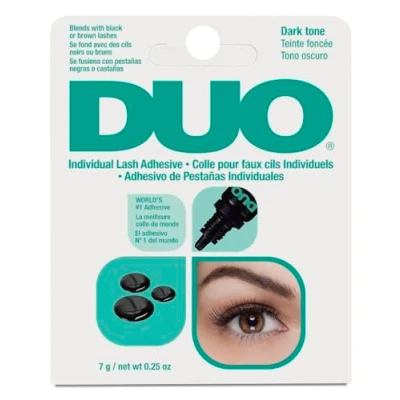 Abbildung von ARDELL DUO Wimpernkleber Schwarz für Einzelwimpern Flüssiger Kleber mit extra starkem Halt künstliche Individuals Wimpernbüschel, extensions oder verlängerung, wasserfest, 7gr.