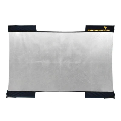 Abbildung von SUNBOUNCER MICRO MINI TRAVELER Bespannung SILBER Rückseite weiß (nahtlos)