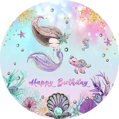 Abbildung von ich Fondant Tortenaufleger Tortenbild Geburtstag Meerjungfrau/Unterwasserwelt K6