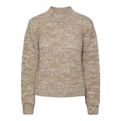 Abbildung von Pieces Pcnomana O NECK Strickpullover, Damen, Größe: XS, Whitepepper/clouddancer