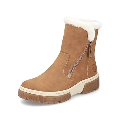 Abbildung von Rieker Damen Ankle Boots X8661, Frauen Stiefeletten, lose Einlage,Stiefel,Bootee,Booties,halbstiefel,Kurzstiefel,braun (24),41 EU / 7.5 UK