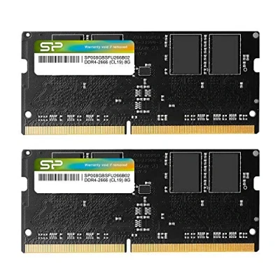 Abbildung von Silicon Power Laptop Speicher, 16 GB (8 X 2), DDR4, 2666 MHz, 260 polig, CL19, 1,2 V, SODIMM, kompatibel mit Intel Skylake Plattformen/Kaby Lake CPU Series Motherboards