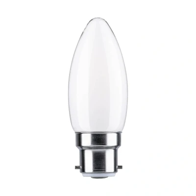 Abbildung von Paulmann 28899 LED Lampe Kerze B22d 470lm 4,7 Watt dimmbar Leuchtmittel Opal 2700 K