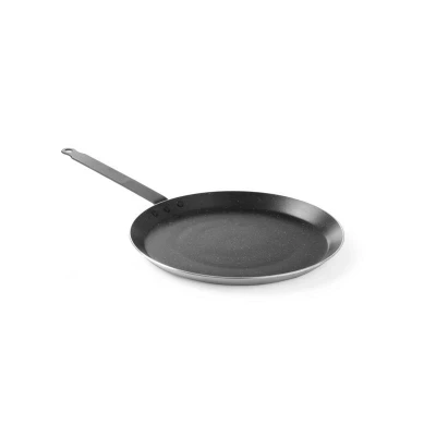 Abbildung von HENDI Crepes Pfanne Aluminium ø 32 x 2 cm Boden: 28 Marmor Antihaftbeschichtung bis 260 C Dreifachbeschichtung, Gastro Profi Crêpepfanne