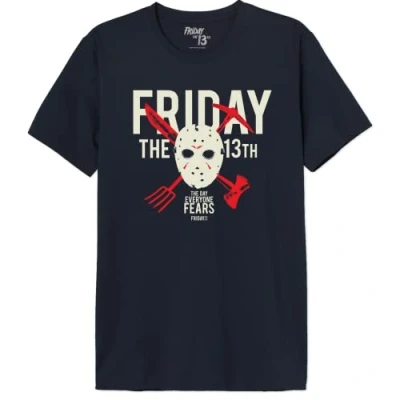 Abbildung von Friday the 13th Herren Uxfridmts002 T Shirt, Marineblau, XS