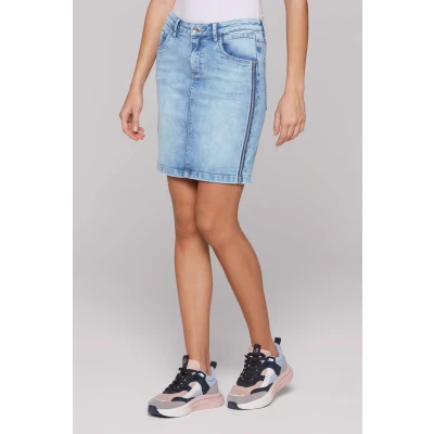 Abbildung von SOCCX Jeansrock mit Gehschlitz