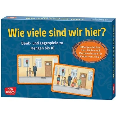 Abbildung von Wie viele sind wir hier? Bildergeschichten zum Zählen und Rechnen lernen für Kinder von 3 bis 8: Denk Legespiele zu Mengen in der Mathematik. ... (Denk Kinder)