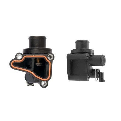 Abbildung von GATES TH39487G1 Kühlwasserthermostat 87 mit Dichtungen Gehäuse MERCEDES BENZ: A Klasse, Vaneo